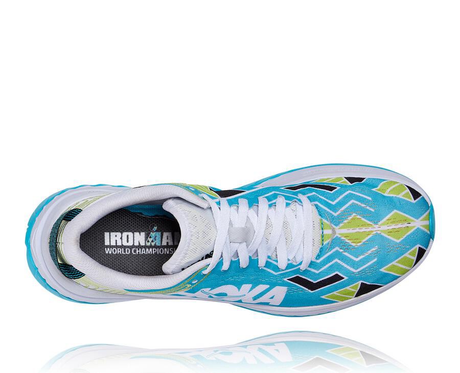 Hoka One One Tenisky Damske Modre/Biele - Ironman Kona Carbon X - 09418-TLDC